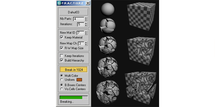 Download Fracture Voronoi script 3dsmax v1.1