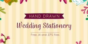 Free Download: Hand Drawn Wedding Stationery Vectors
