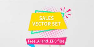 Free Colorful Sales Vector Set For Designers